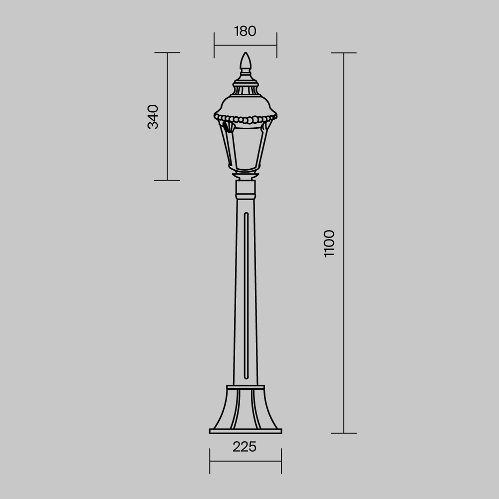 Ландшафтный светильник Outdoor O028FL-01BZ