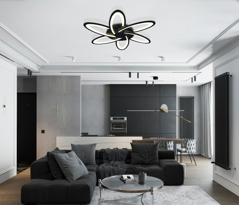 Накладная люстра Natali Kovaltseva HIGH-TECH LED LAMPS 82008 BLACK