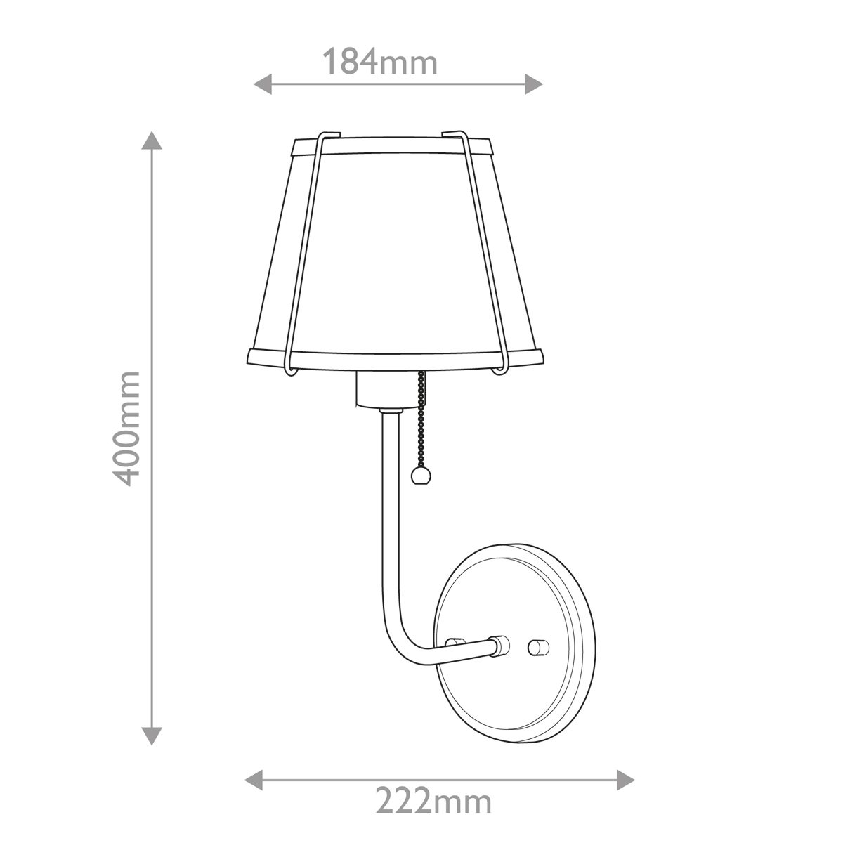 Бра Hinkley, Арт. HK-CLARKE1-BR-BK