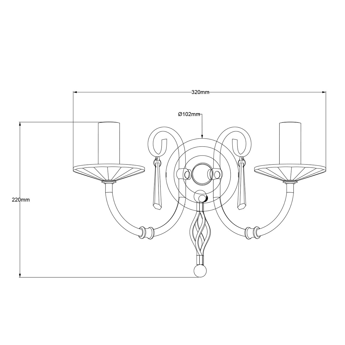 Бра Elstead Interior, Арт. AG2-AGED-BRASS