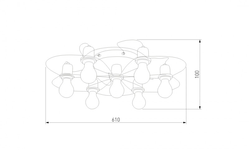 Накладная люстра TK Lighting 1262 Fiore