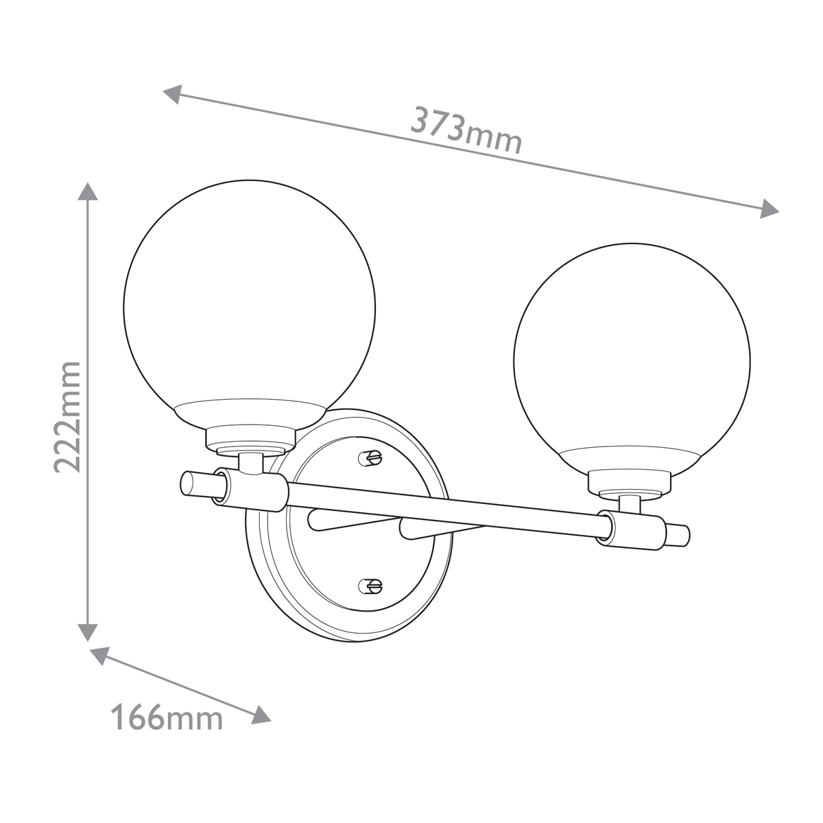 Бра для ванных комнат Kichler, Арт. KL-BENNO2-BK-CPZ
