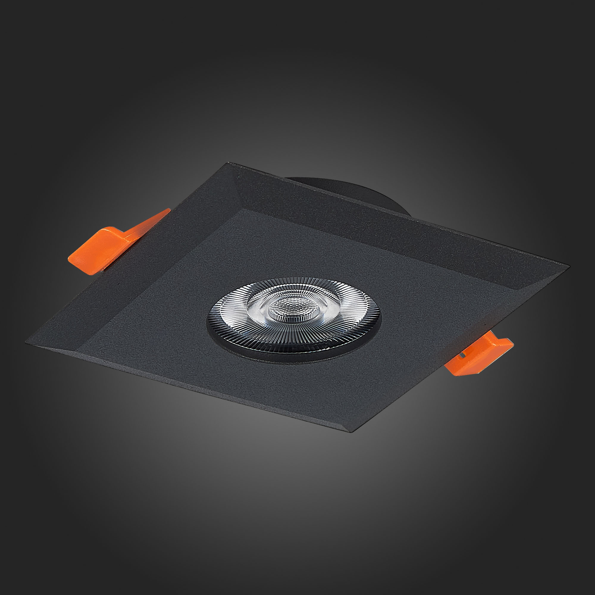 ST204.408.01 Св-к встр. Черный GU10 1*50W  L94xW94xH25 220V Без ламп Встраиваемые светильники