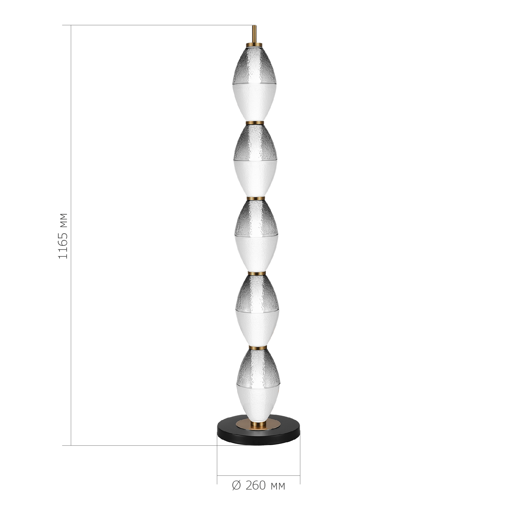 SL6130.405.27 Светильник напольный ST-Luce Черный/Белый, Дымчатый LED 1*35W 3000K ICE