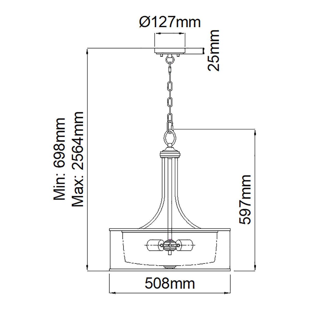Подвесной светильник Kichler, Арт. KL-LACEY-P-L-AP