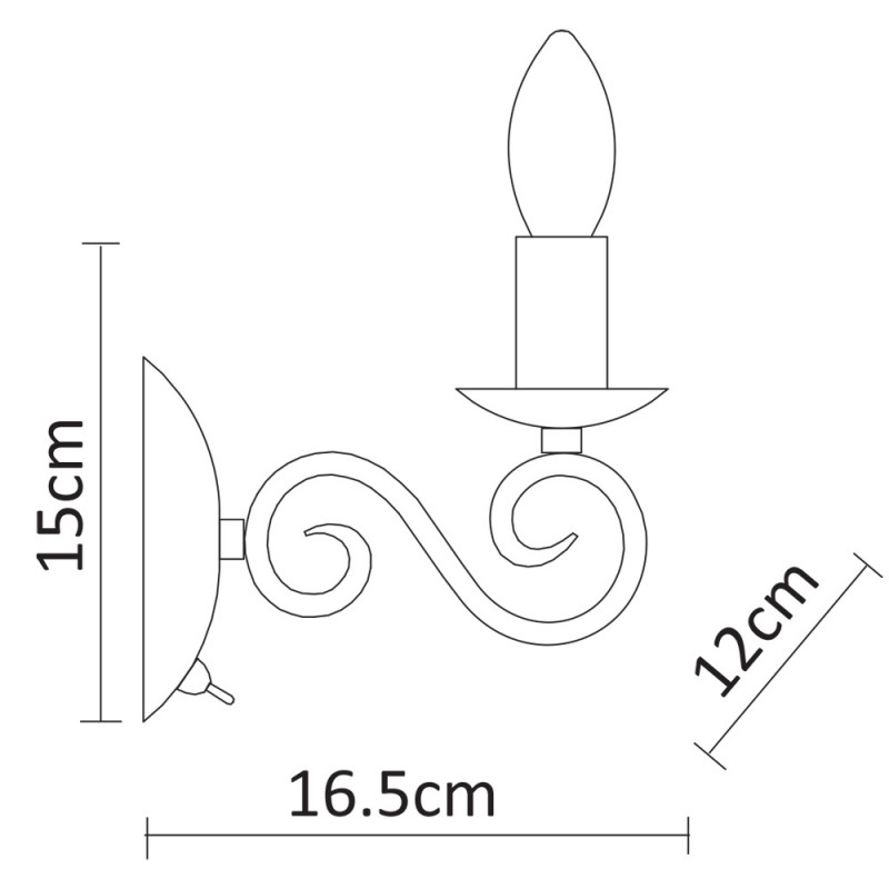 Бра ARTE Lamp A1129AP-1WH