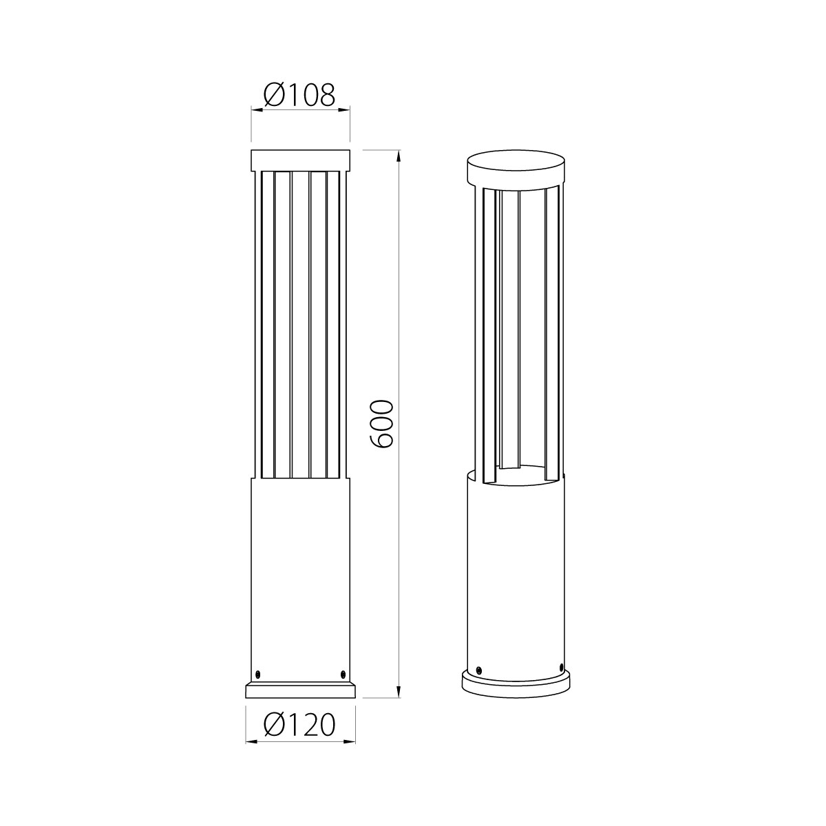 Фонарный столб Natural Concepts, Арт. NC-053102-60-DG