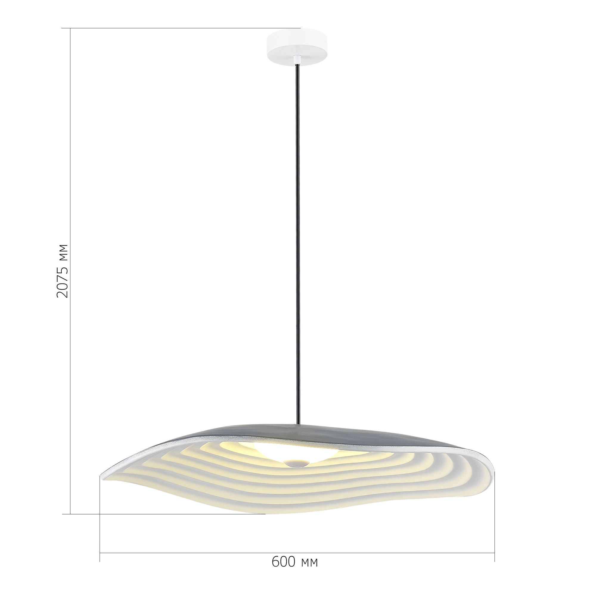 SL6208.711.12 Светильник подвесной ST-Luce Серый/Серый, Белый LED 1*12W 3000K OASIS