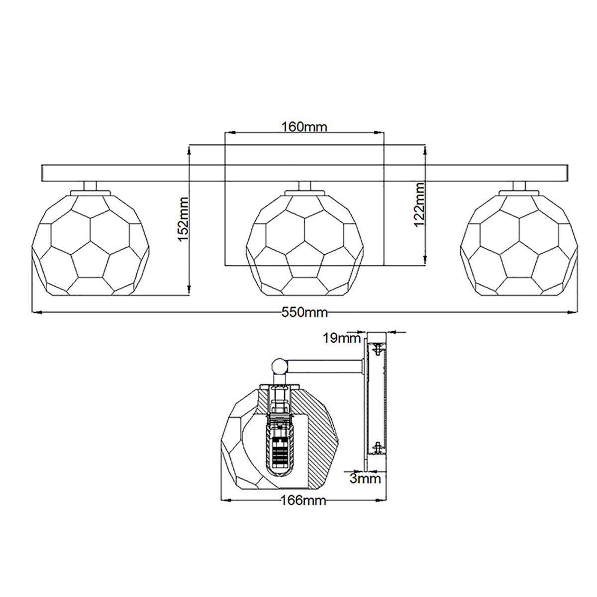 Бра для ванных комнат Quoizel, Арт. QN-REGALIA3-PC-BATH