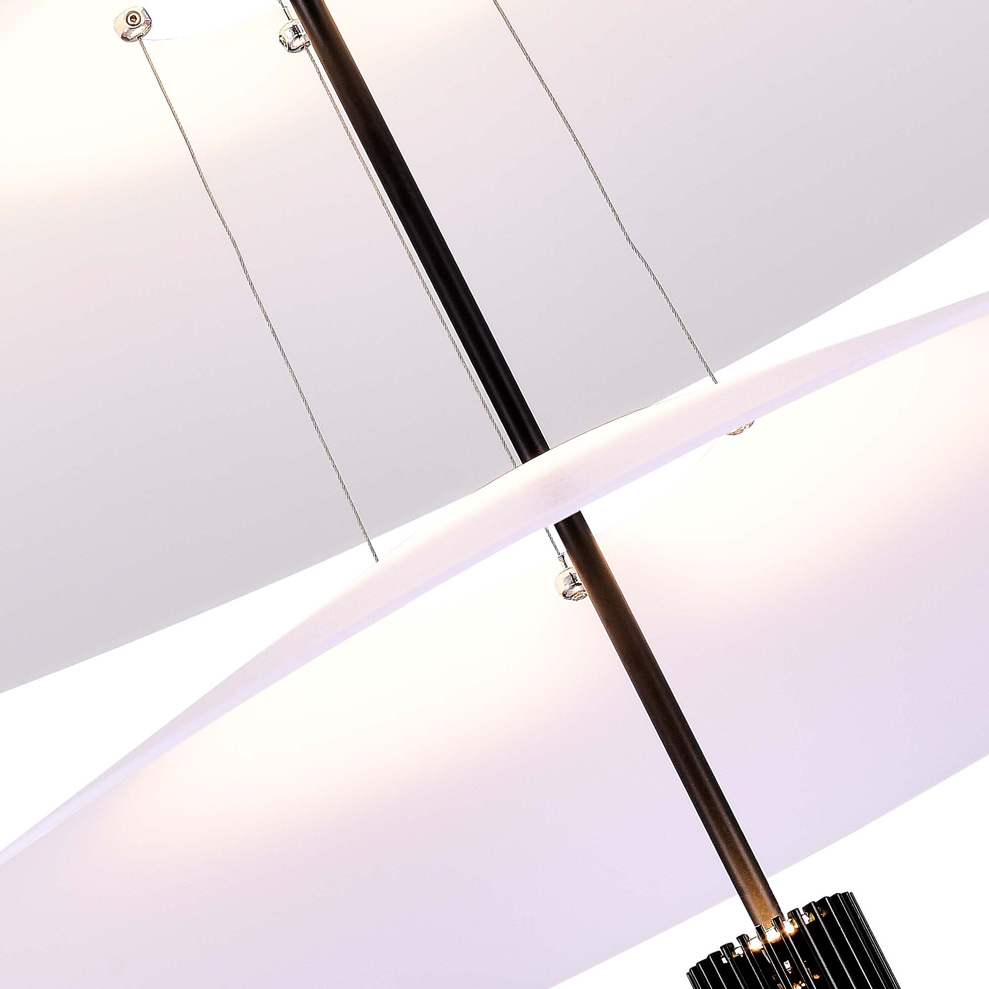 SL6101.403.01 Люстра подвесная ST-Luce Черный/Белый LED 1*15W 3000K ISOLA