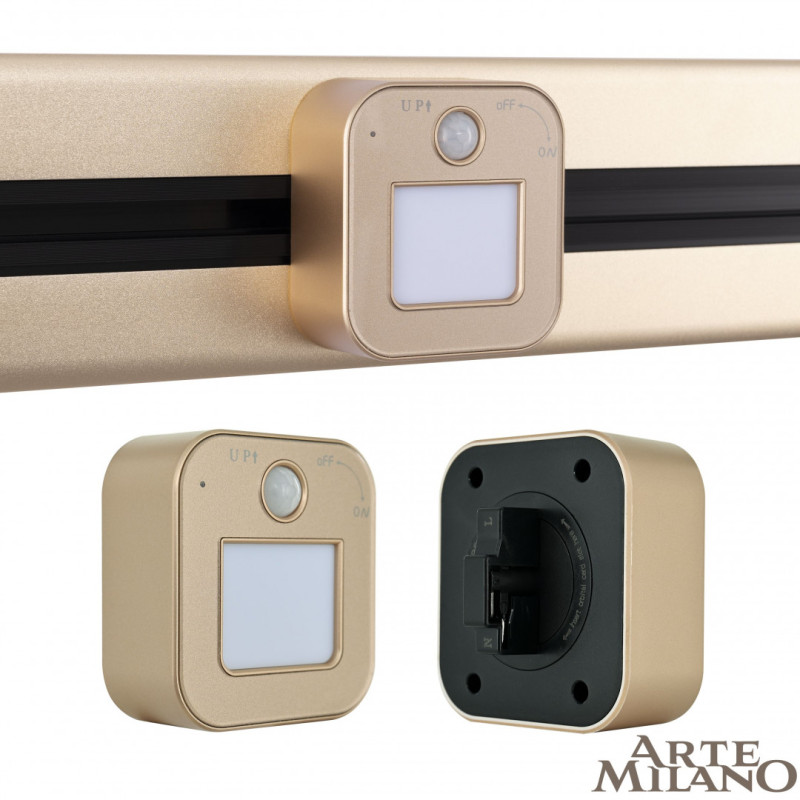Трековая система розеток Arte Milano 380022TLS/LWS Gold