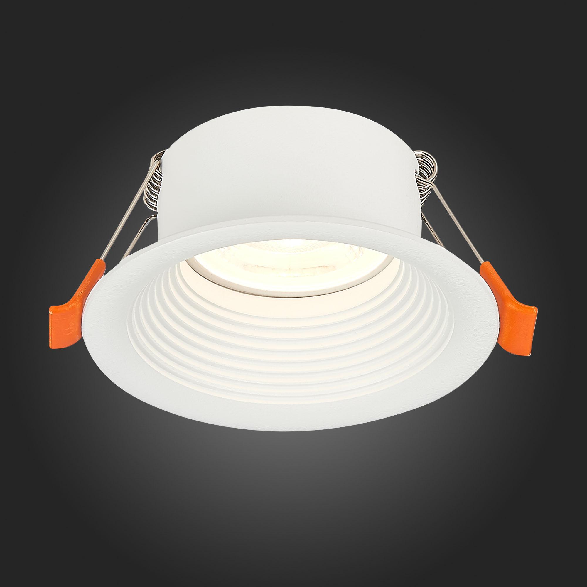 ST202.508.01 Св-к встр. Белый GU10 1*50W  D89xH40 220V Без ламп Встраиваемые светильники