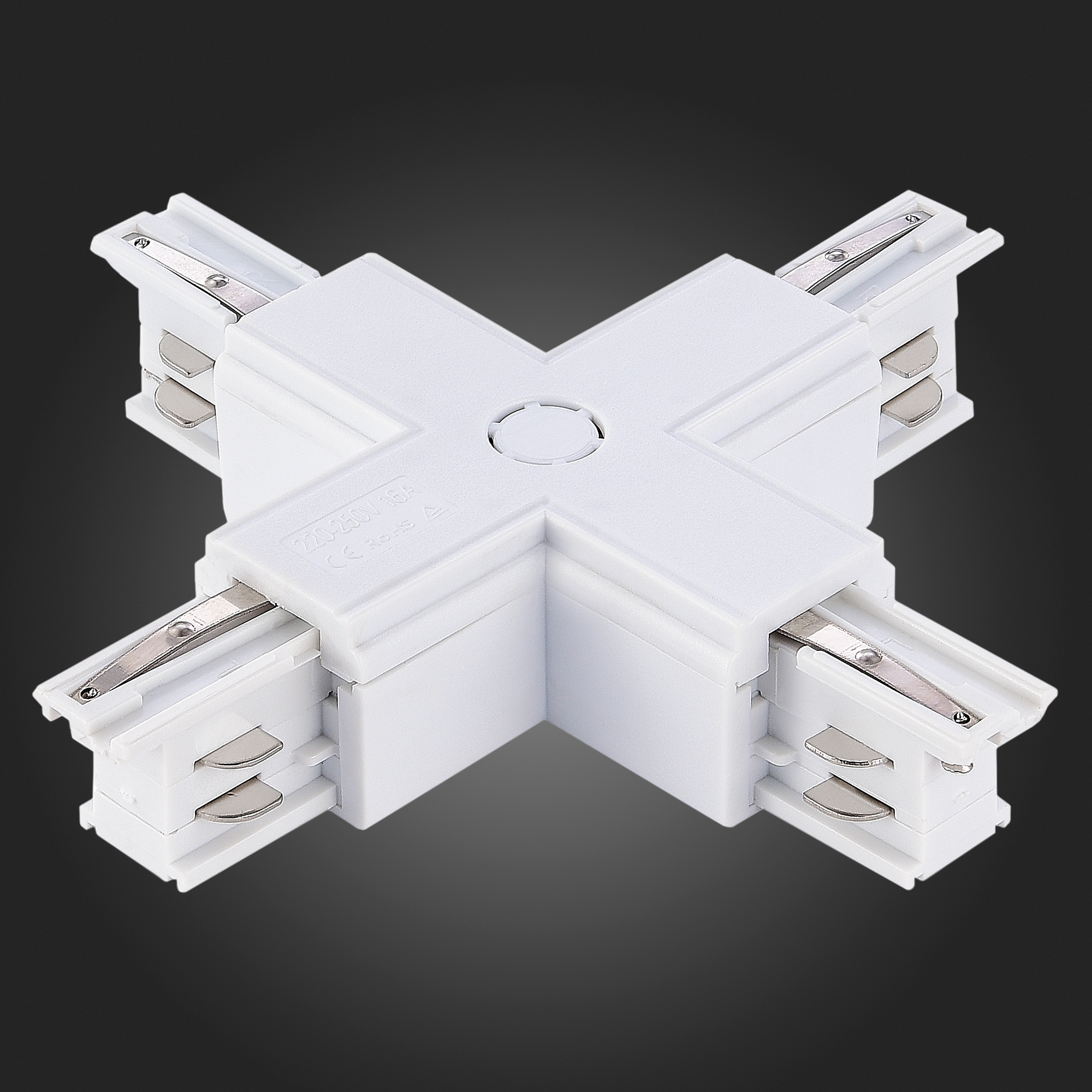 ST030.509.17 Х-образный токоподвод для трехфазного шинопровода ST-Luce Белый TRACE