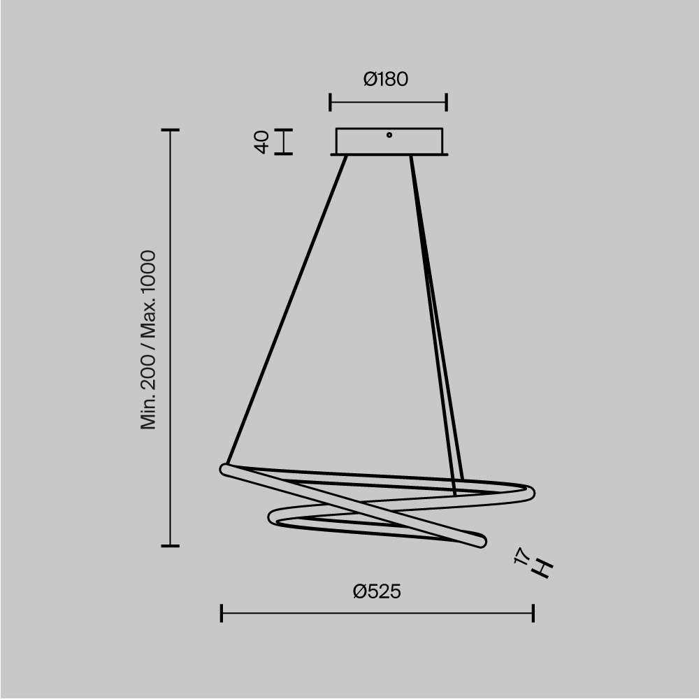 Подвесной светильник Maytoni MOD100PL-L47BSK1