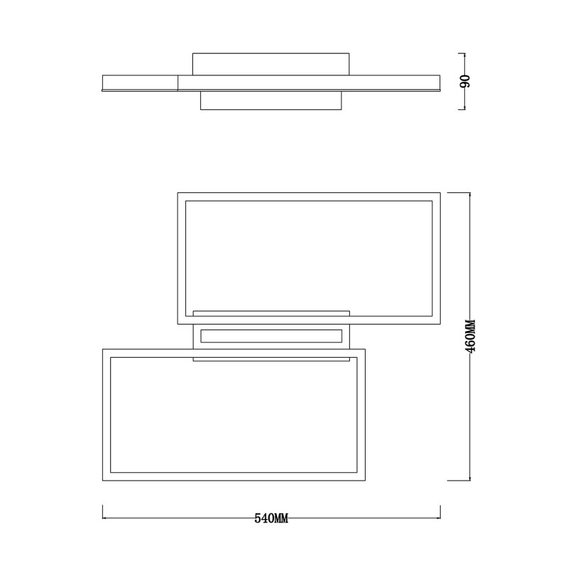 Накладная люстра Escada 10209/2LED Black