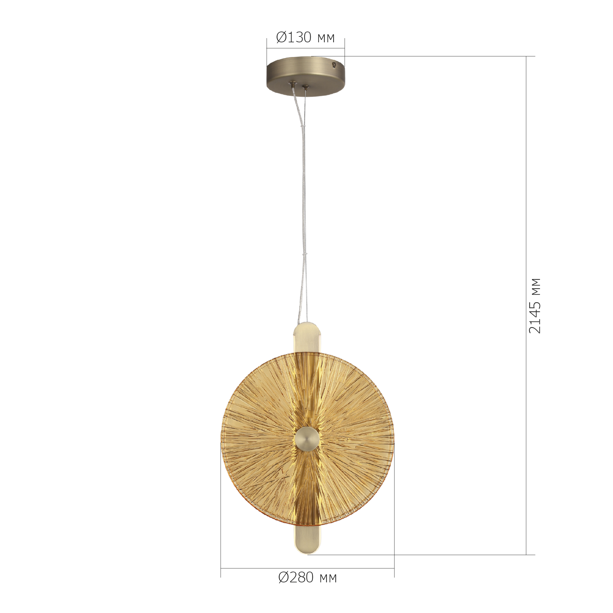SL6141.313.01 Светильник подвесной ST-Luce бронза/янтарь LED 1*11W 4000K WASI