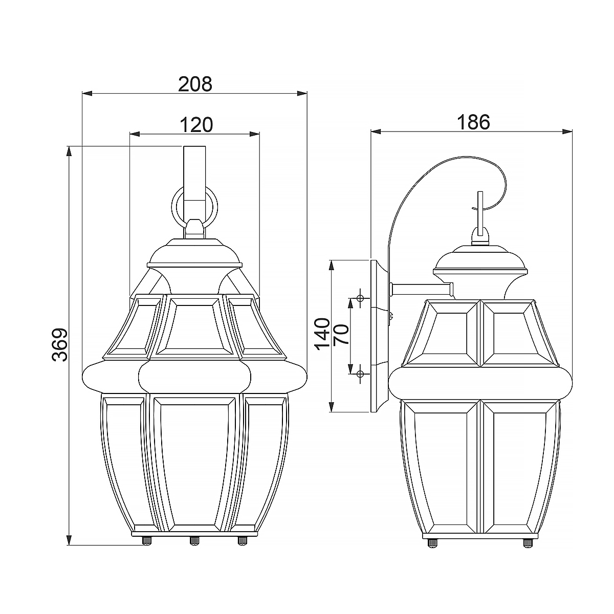Настенный фонарь Quoizel, Арт. QZ-NEWBURY2-M-PB
