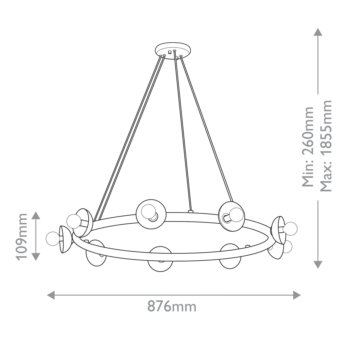 Подвесной светильник Kichler, Арт. KL-PALTA-LP10-BK