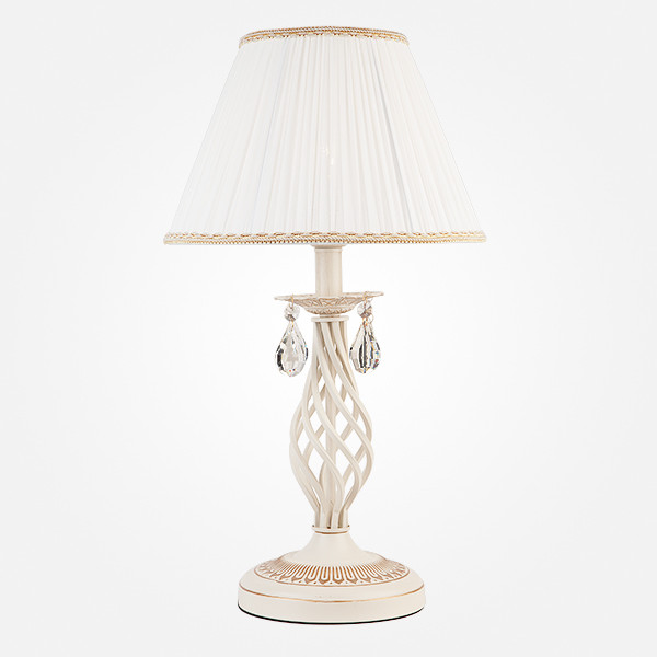 Настольная лампа Eurosvet 10054/1 белый с золотом/прозрачный хрусталь Strots