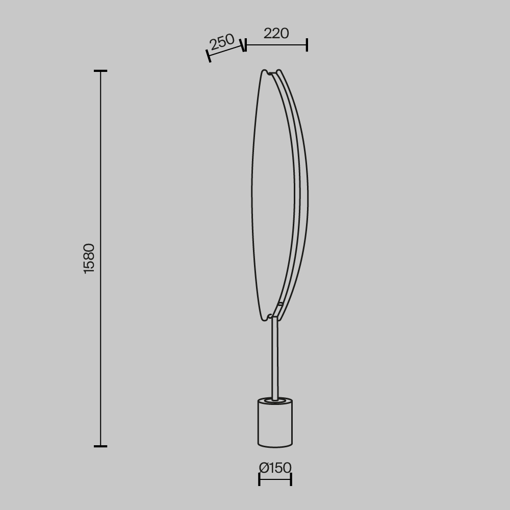 Напольный светильник (торшер) Maytoni MOD281FL-L33BS3K