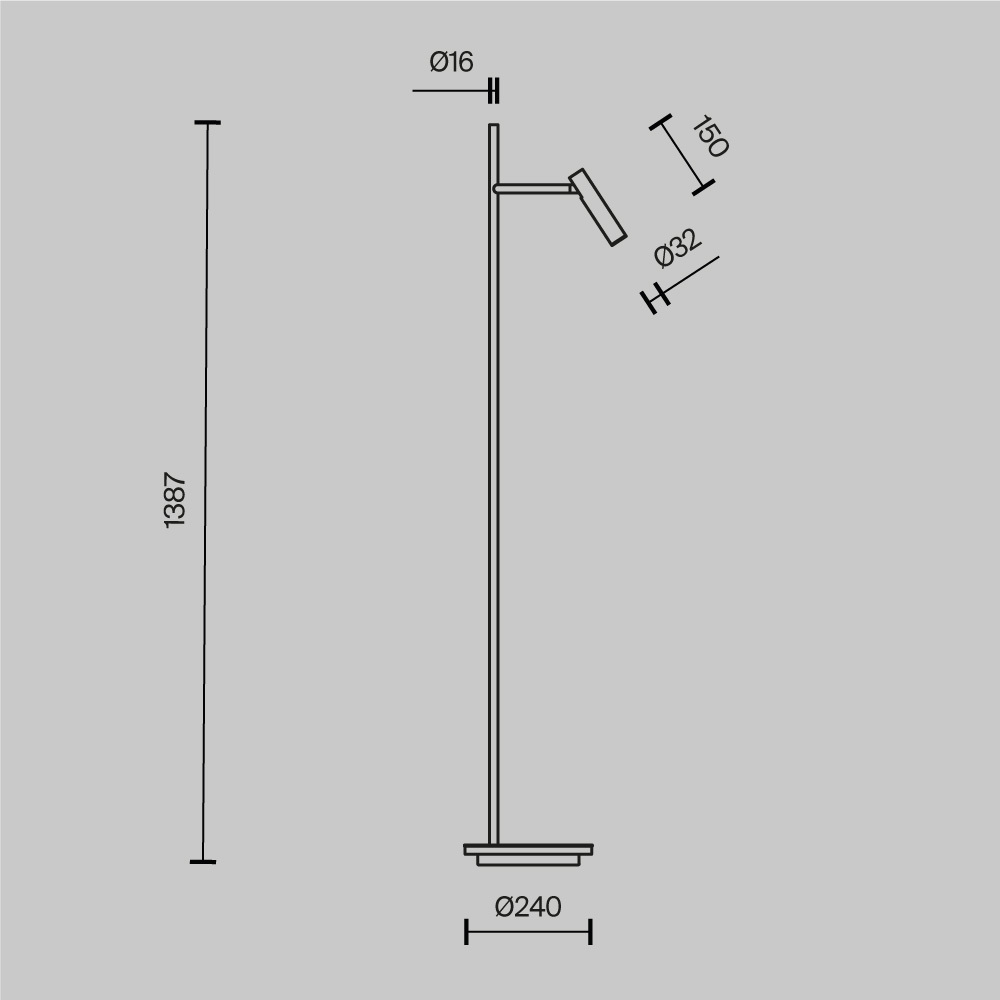 Напольный светильник (торшер) Maytoni Z010FL-L8W3K