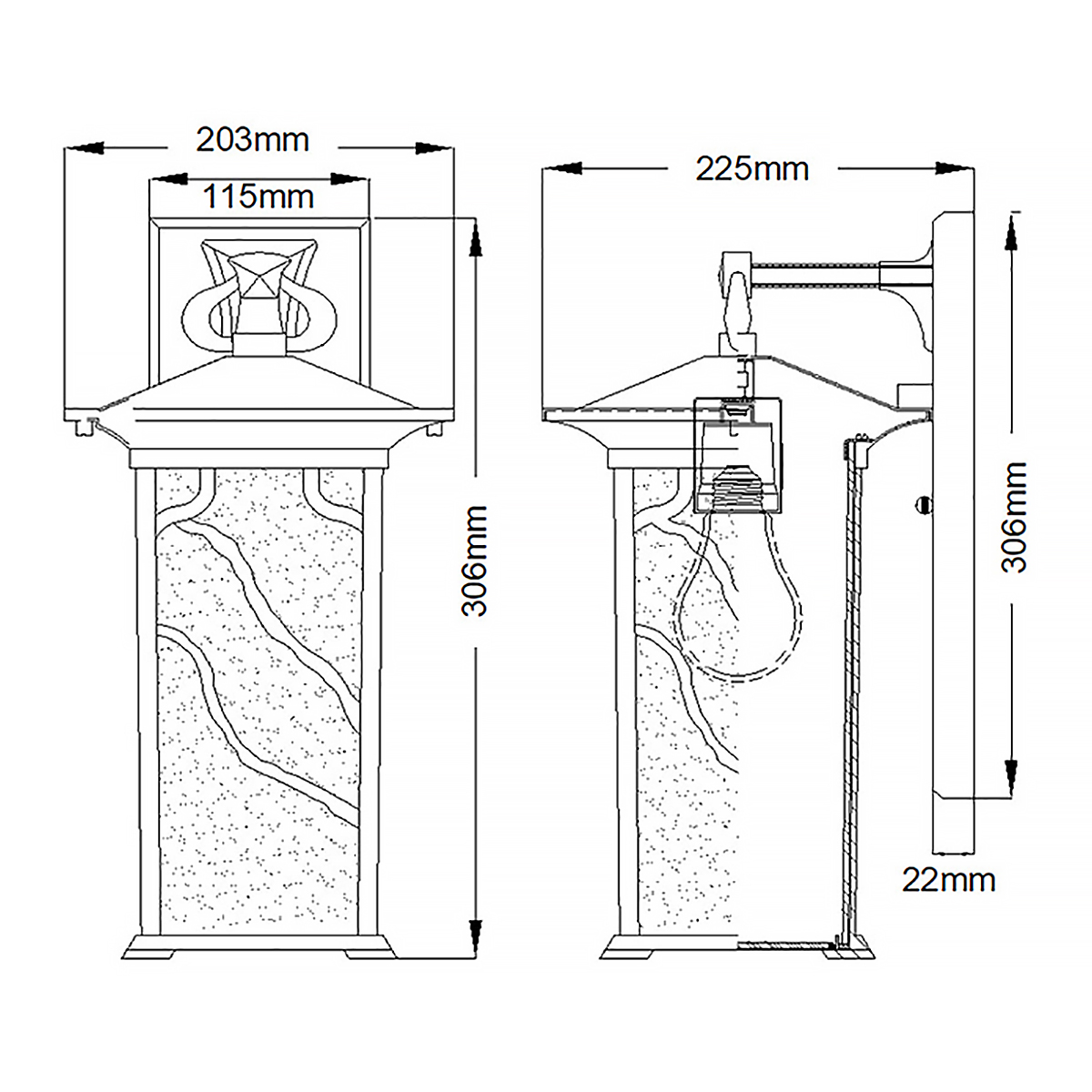 Настенный фонарь Kichler, Арт. QN-MORRIS-L