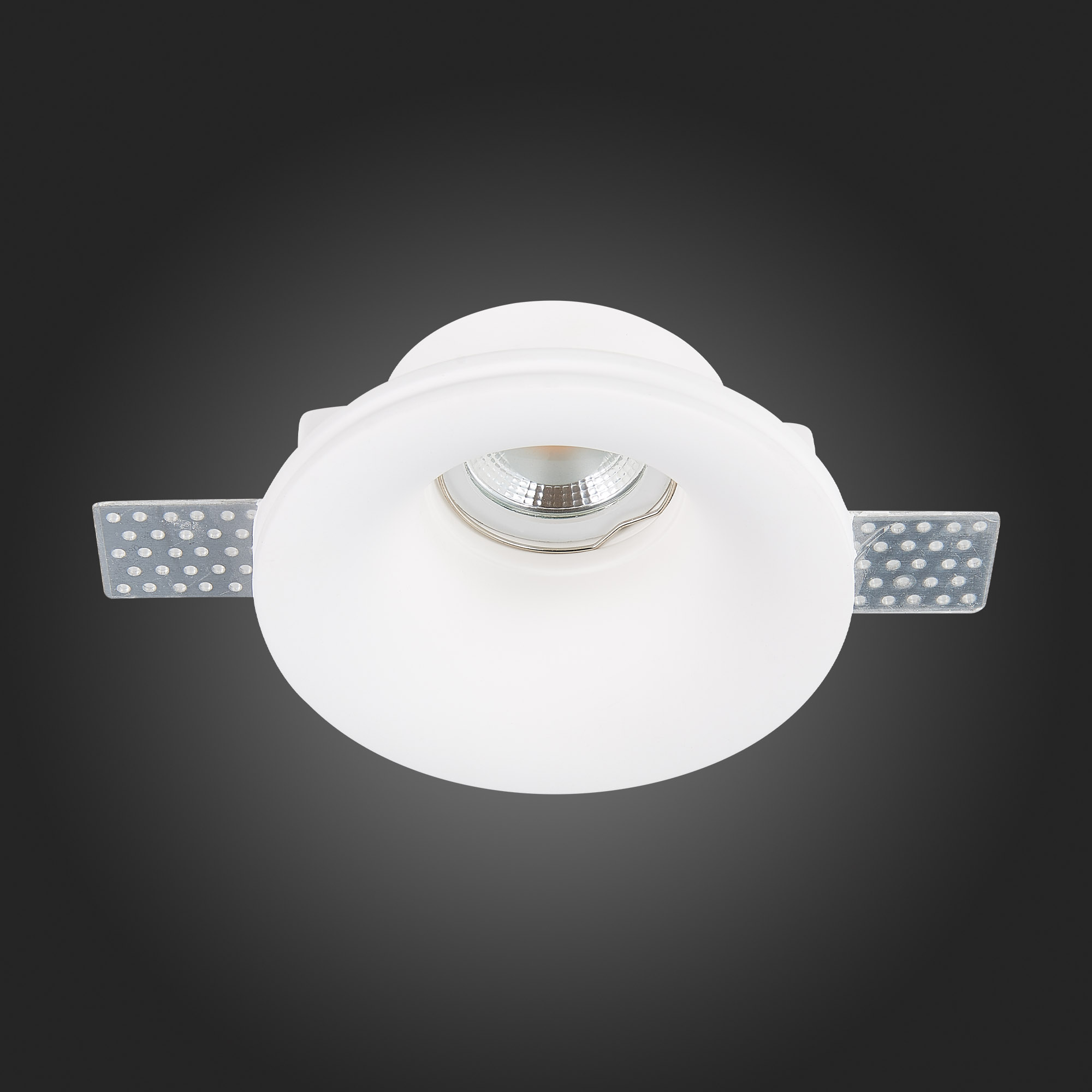 ST254.318.01 Св-к встр. из гипса Белый GU10 1*50W  IP20 D120xH50 180-240V Без ламп Встраиваемые светильники