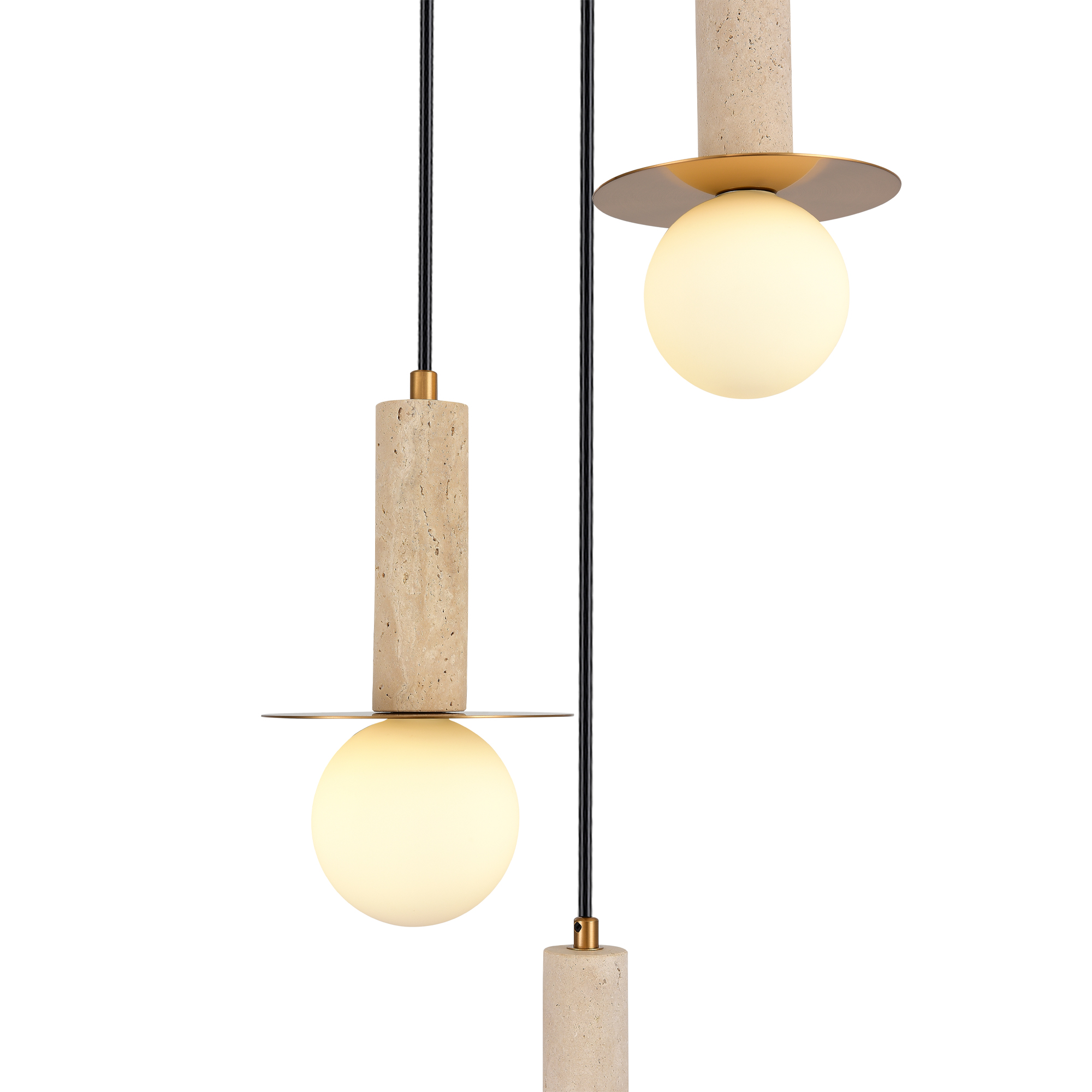 SL1194.303.03 Светильник подвесной ST-Luce латунь/белый G9 3*5W 4000K EARTHY