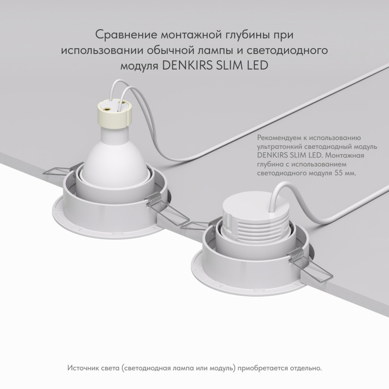Встраиваемый светильник Denkirs DK2026-WH