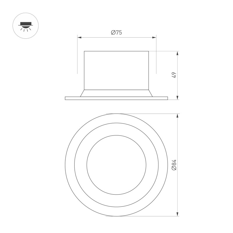 Светильник Downlight Arlight 041493