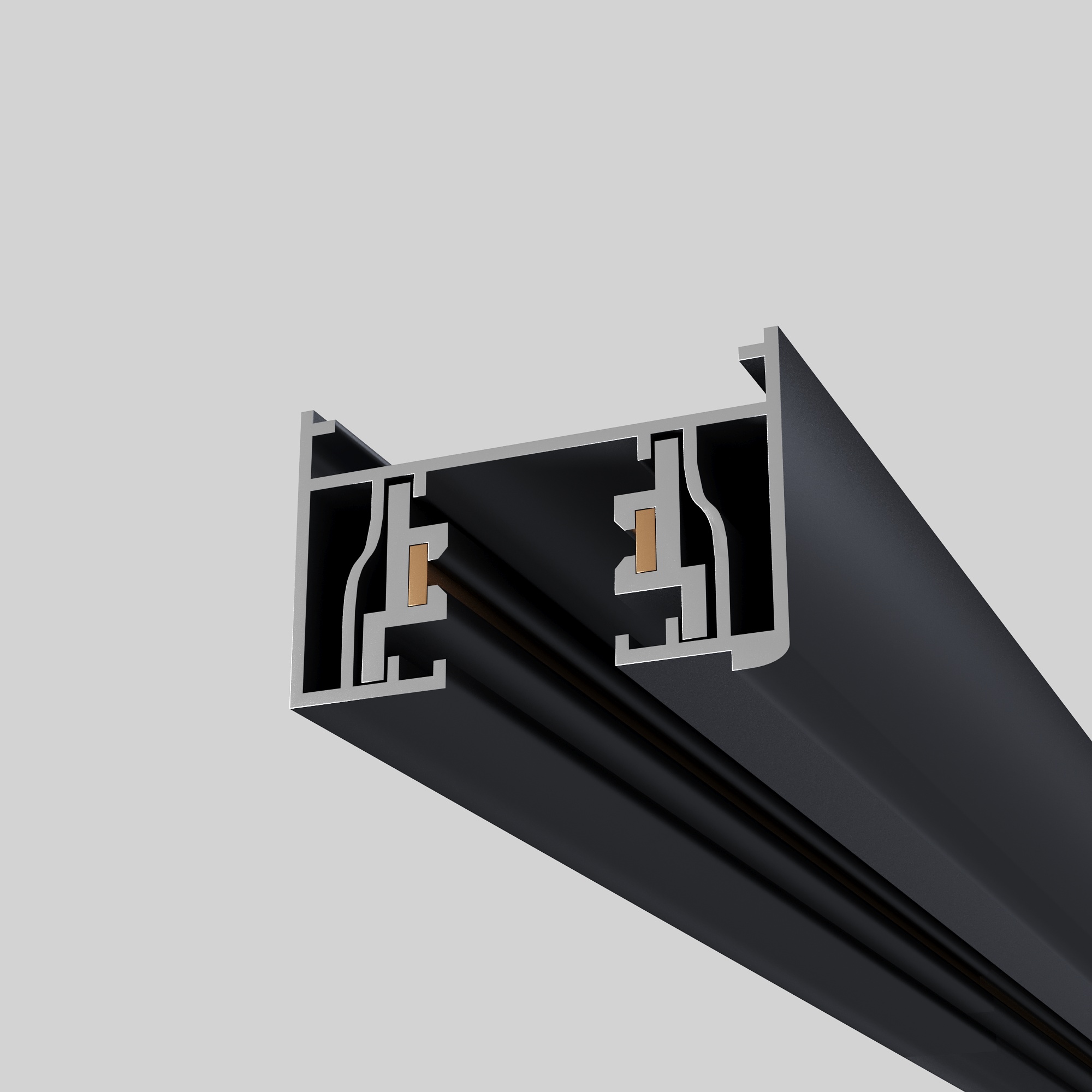 ST001.419.00 Шинопровод однофазный накладной  ST-Luce Черный Длина 1 000мм BASE