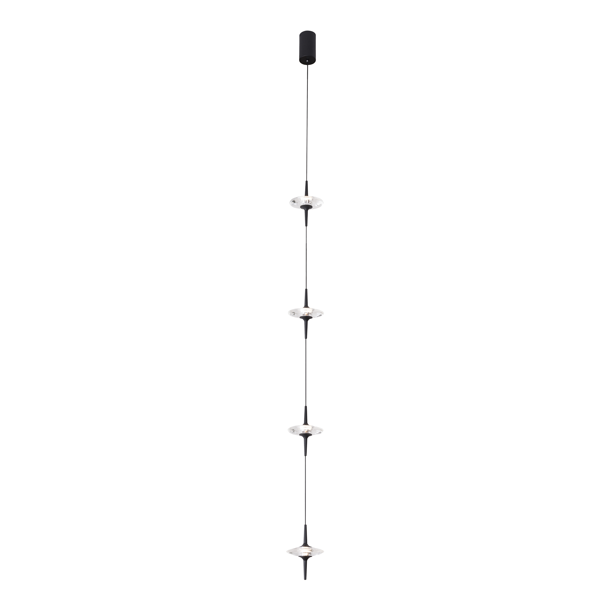 SL6231.403.04 Светильник подвесной ST-Luce Черный/Прозрачный LED 4*5W 4000K ZENITH