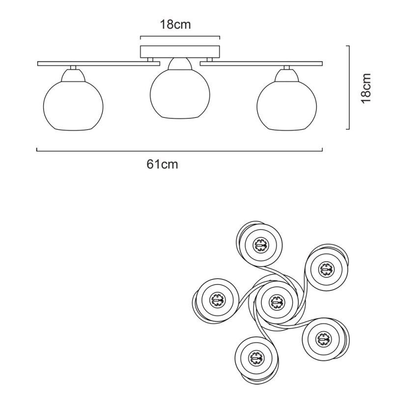 Накладная люстра ARTE Lamp A6058PL-6CC
