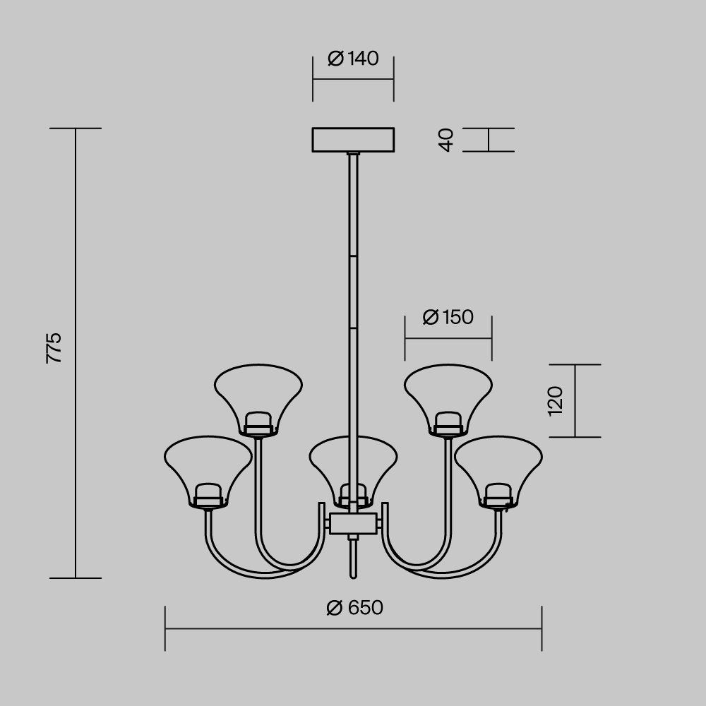 Подвесной светильник Maytoni MOD402PL-L20BS3K