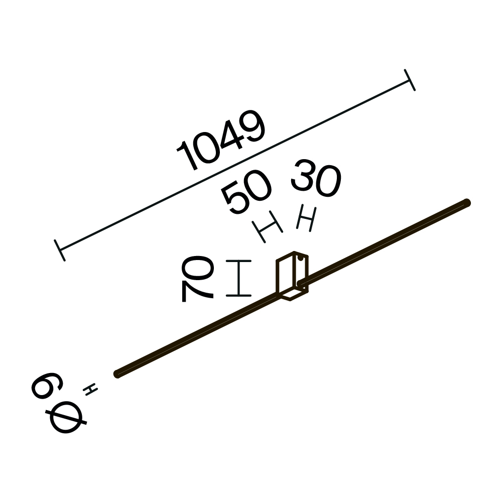 Настенный светильник (бра) Technical C071WL-L12GB3K