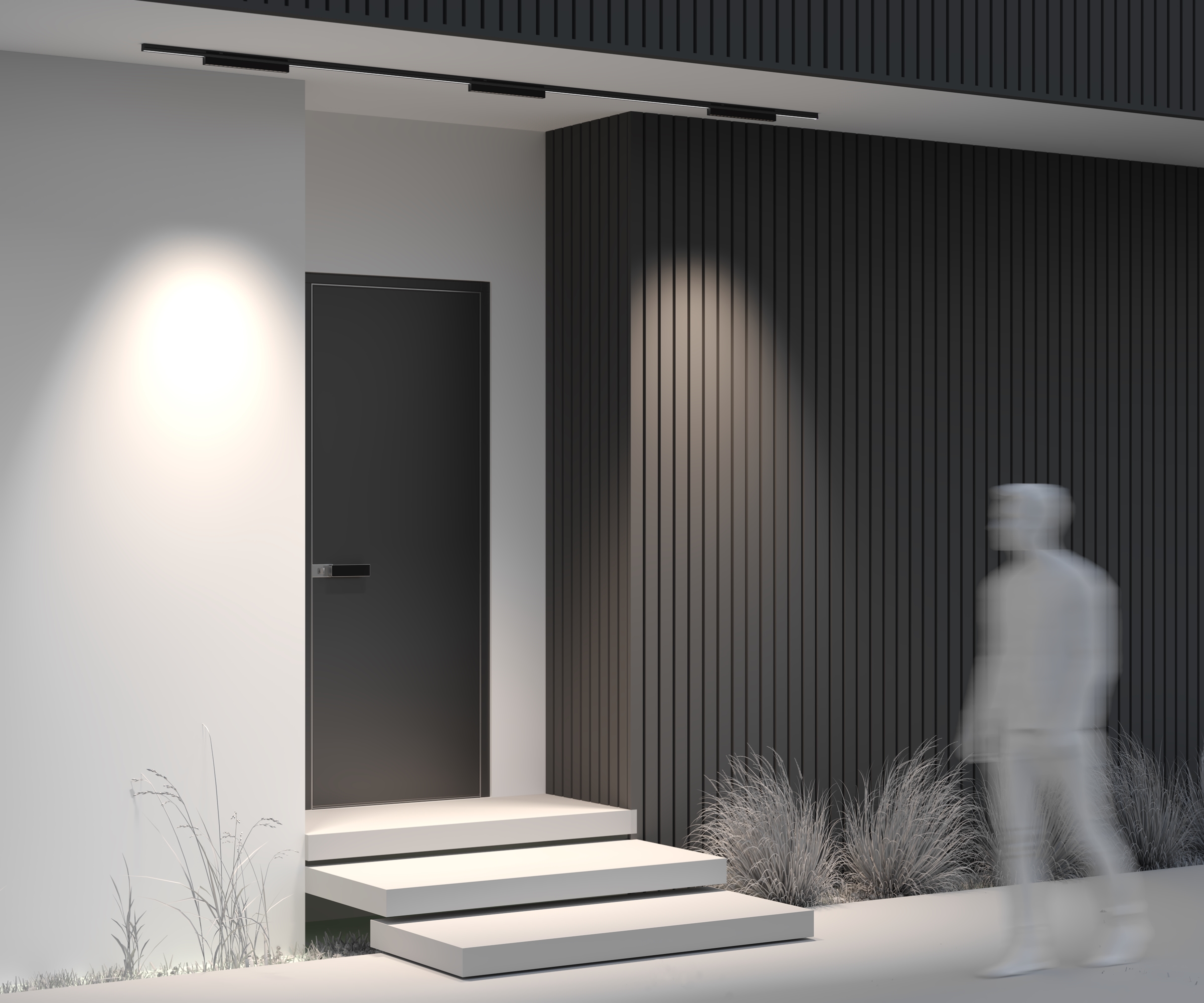 Уличный трековый светильник Outdoor O-TR02-2-S-18WB4K