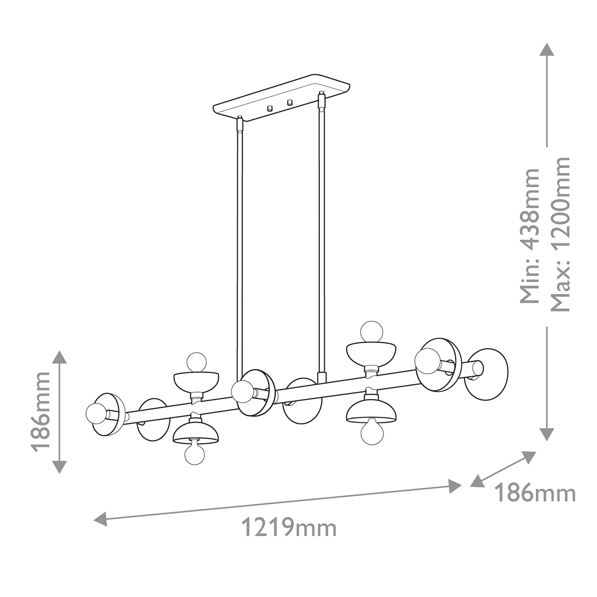 Подвесной светильник Kichler, Арт. KL-PALTA-LP10-CPZ