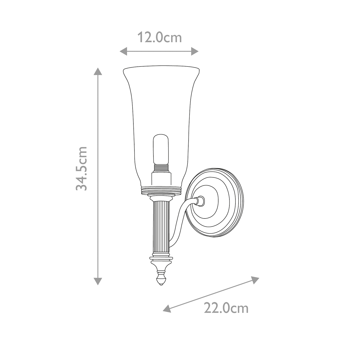 Бра для ванных комнат Elstead Interior, Арт. BATH-CARROLL2-PC