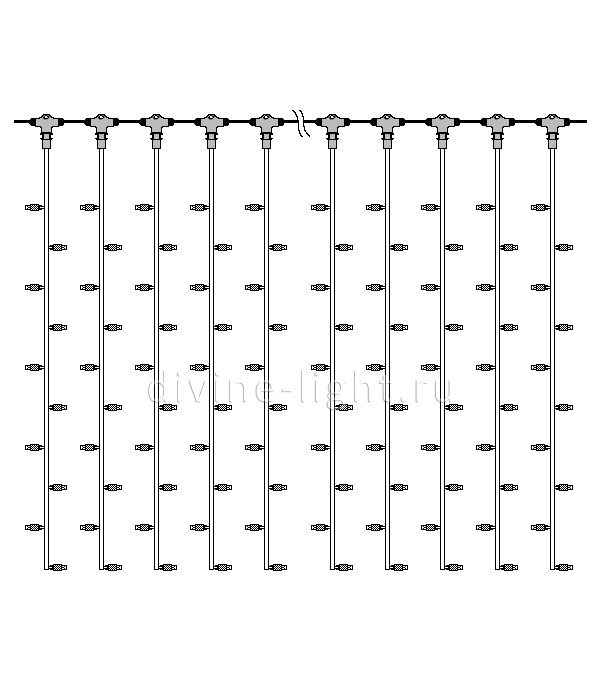 Светодиодный занавес Laitcom LL602-8-2W