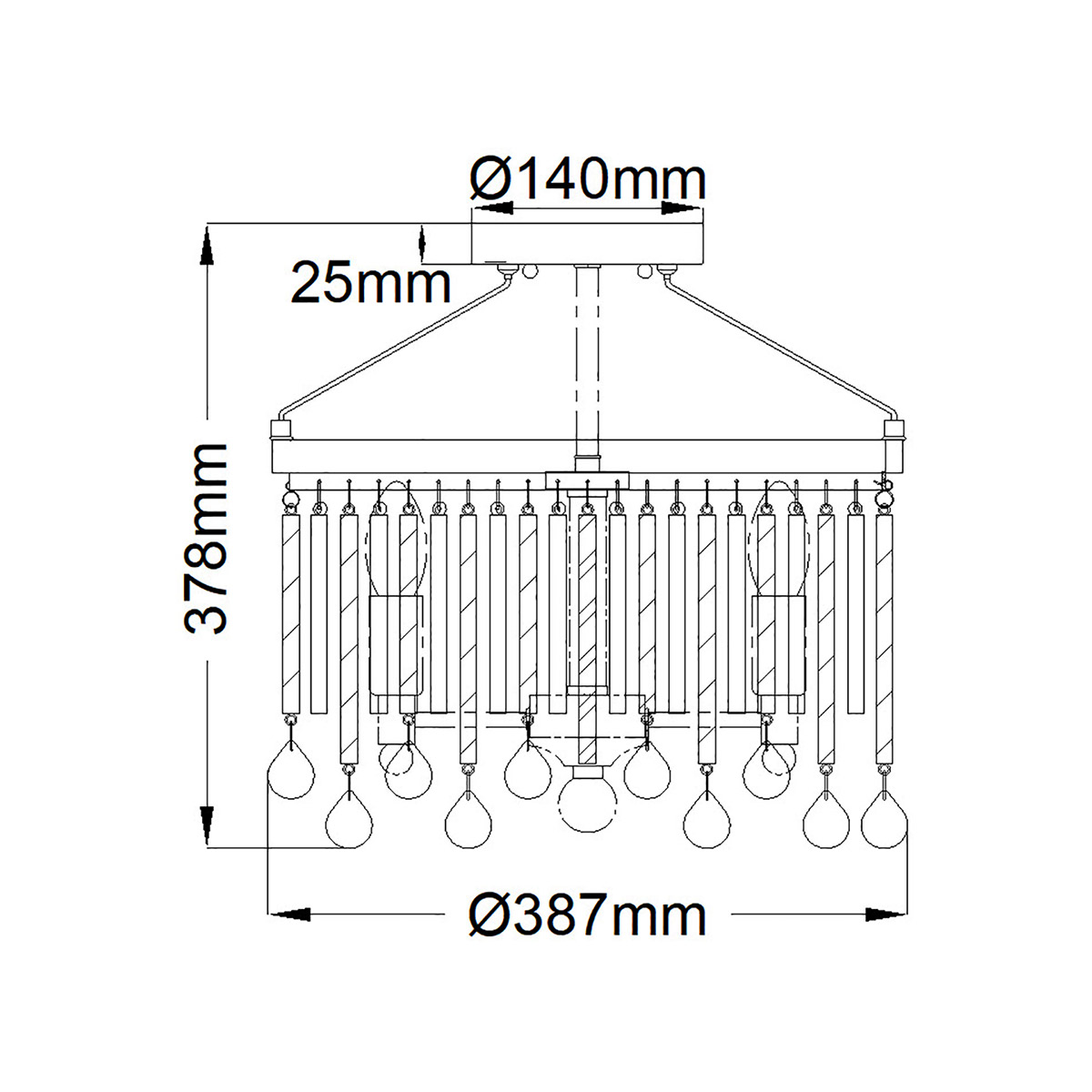 Потолочный светильник Kichler, Арт. KL-PIPER-SF-PC