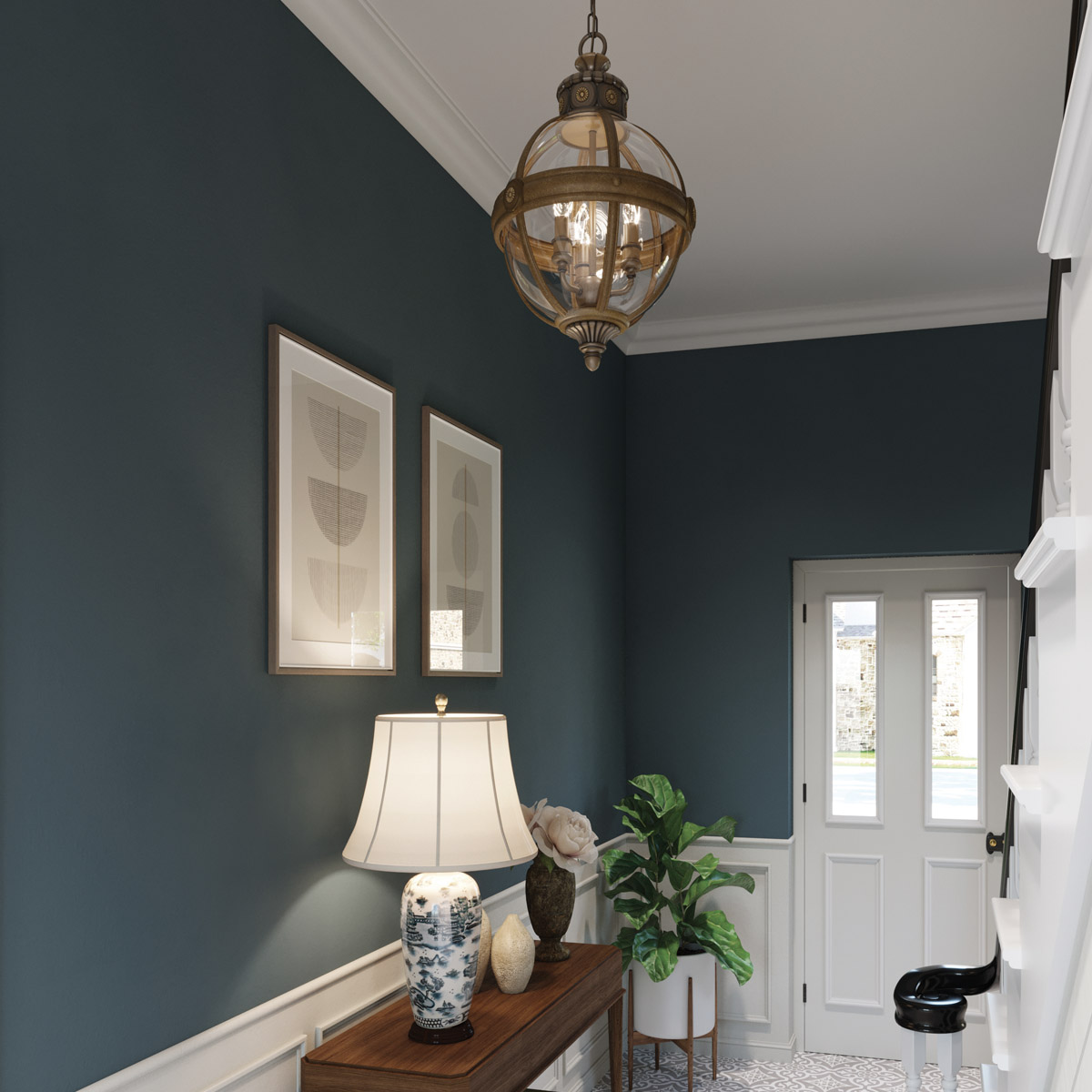 Подвесной светильник Feiss, Арт. FE-ADAMS-3P-BRZ