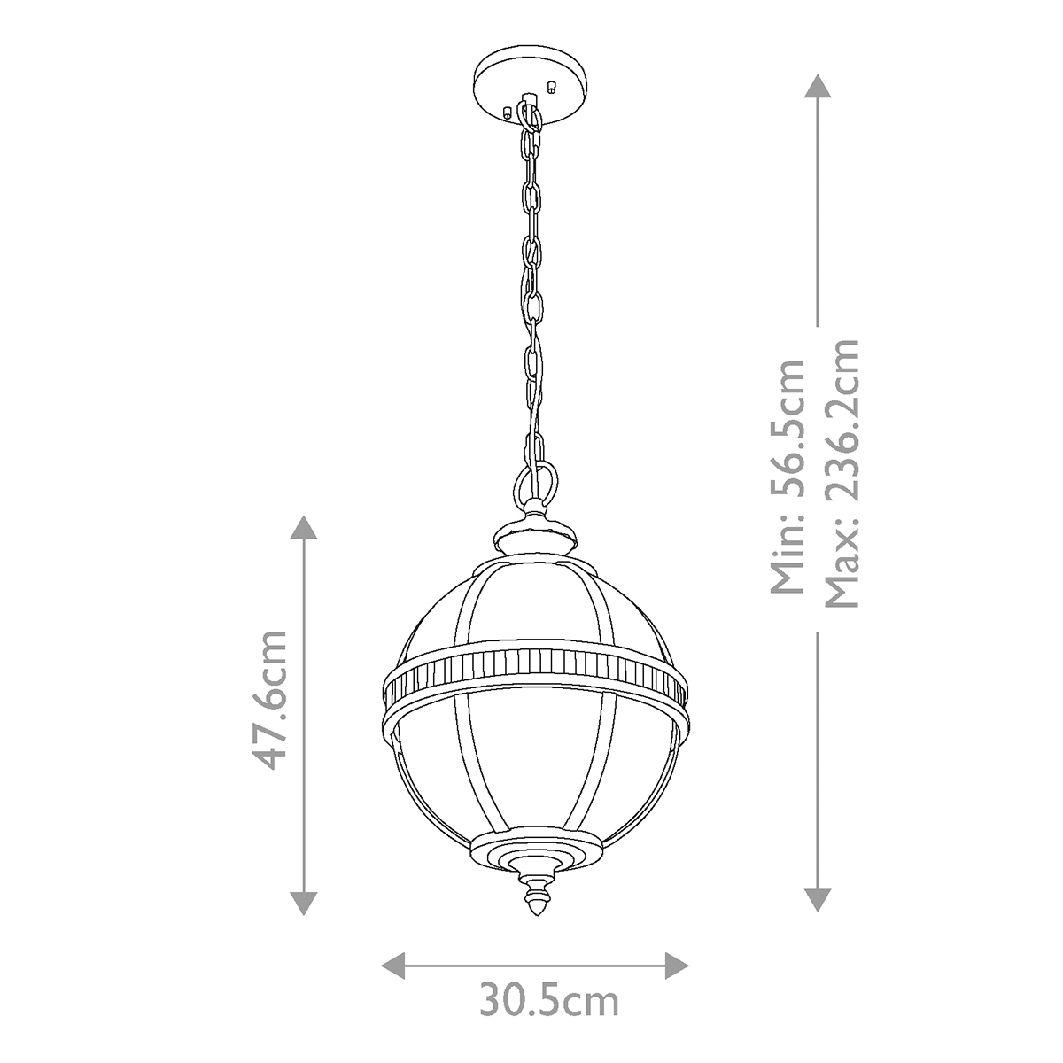 Подвесной фонарь Kichler, Арт. KL-HALLERON-8M-BU