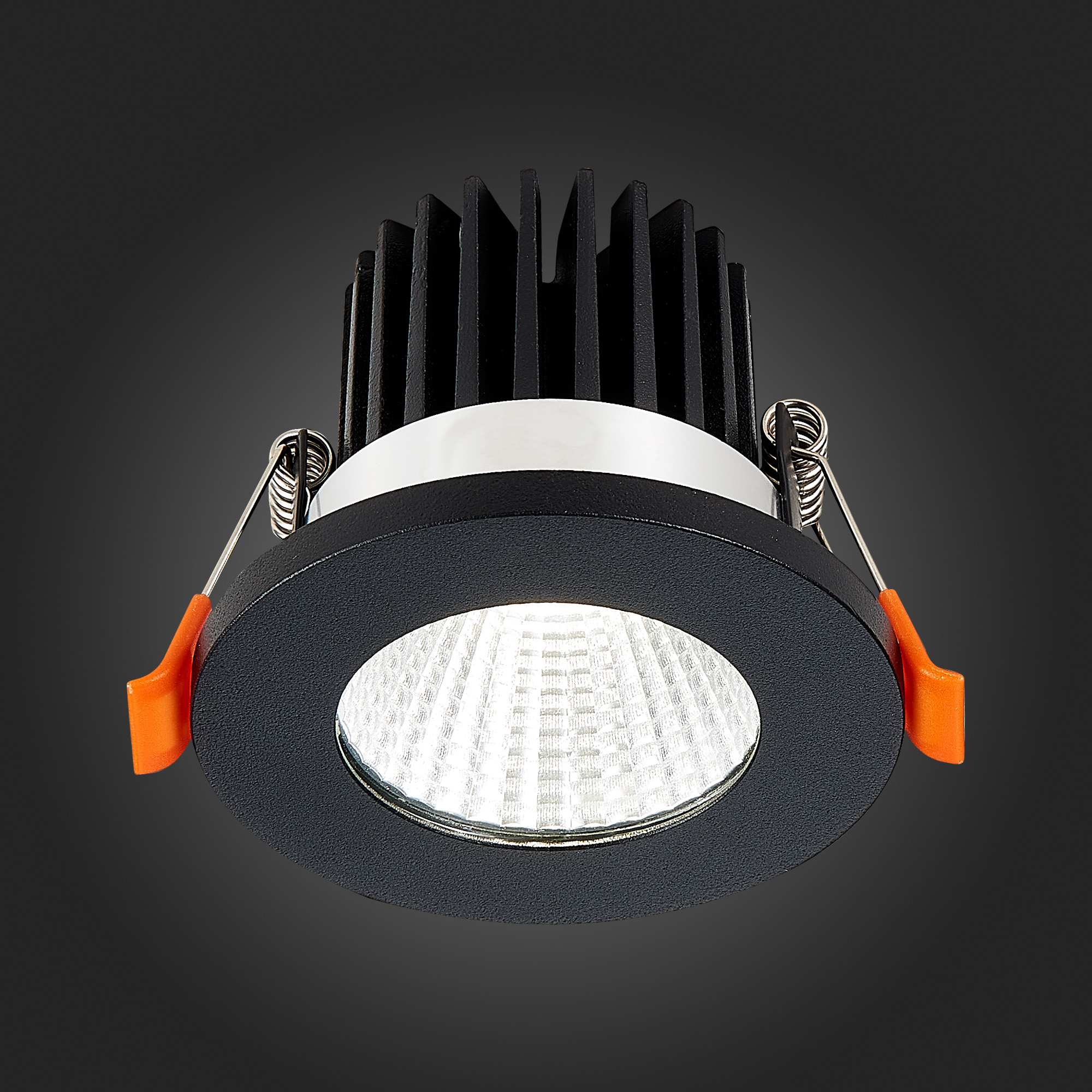 ST704.448.10 Св-к встр. Черный LED 1*10W 4000K 900Lm Ra>90 38° IP20 D80xH60 170-240V Встраиваемые светильники