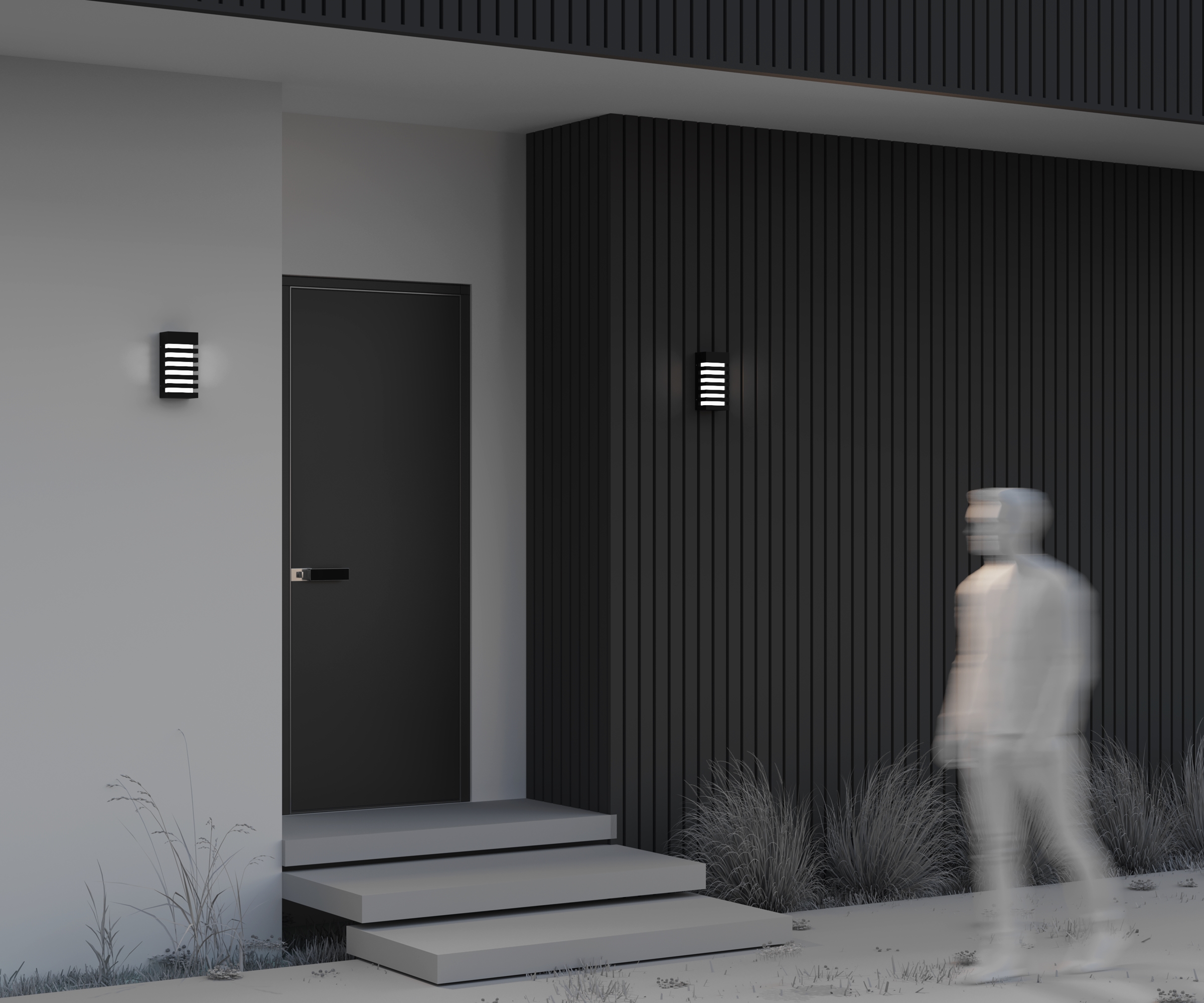 Настенный светильник (бра) Outdoor O034WL-01B