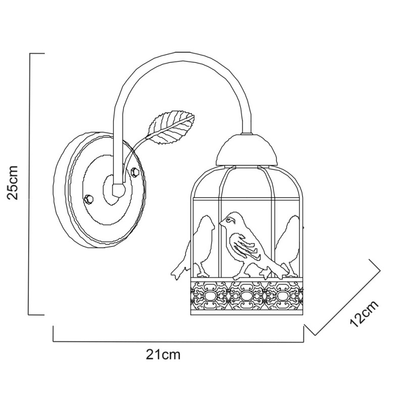 Бра ARTE Lamp A5090AP-1WG
