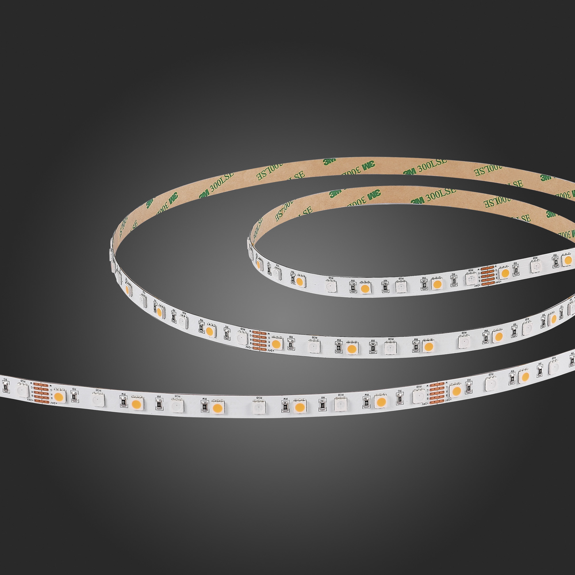 ST019.318.20RGBW Светодиодная лента SMD5050  - 17.28W/M 3000K+RGB 300Lm Ra>90 IP20 L5000xW10xH- 24V Светодиодные ленты