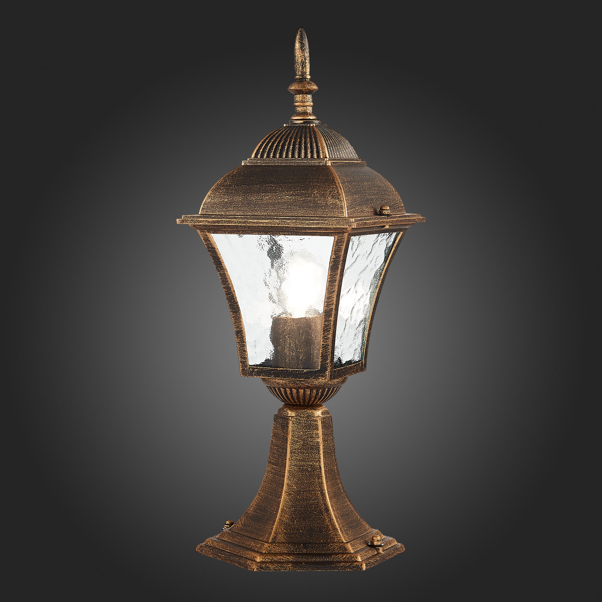 SL082.205.01 Светильник уличный наземный ST-Luce Бронза/Бронза, Прозрачный E27 1*60W DOMENICO