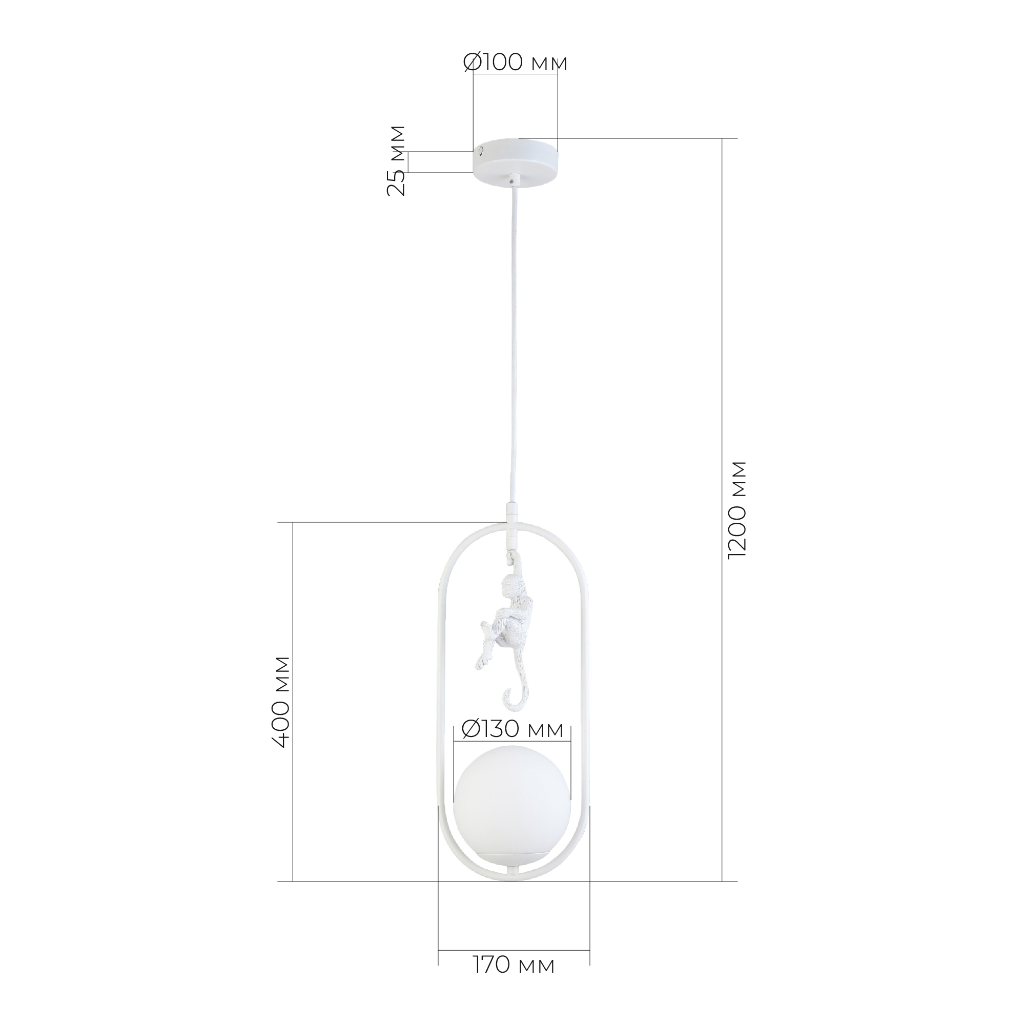 SLE115123-01 Подвес Белый/Белый E27 1*60W TENATO
