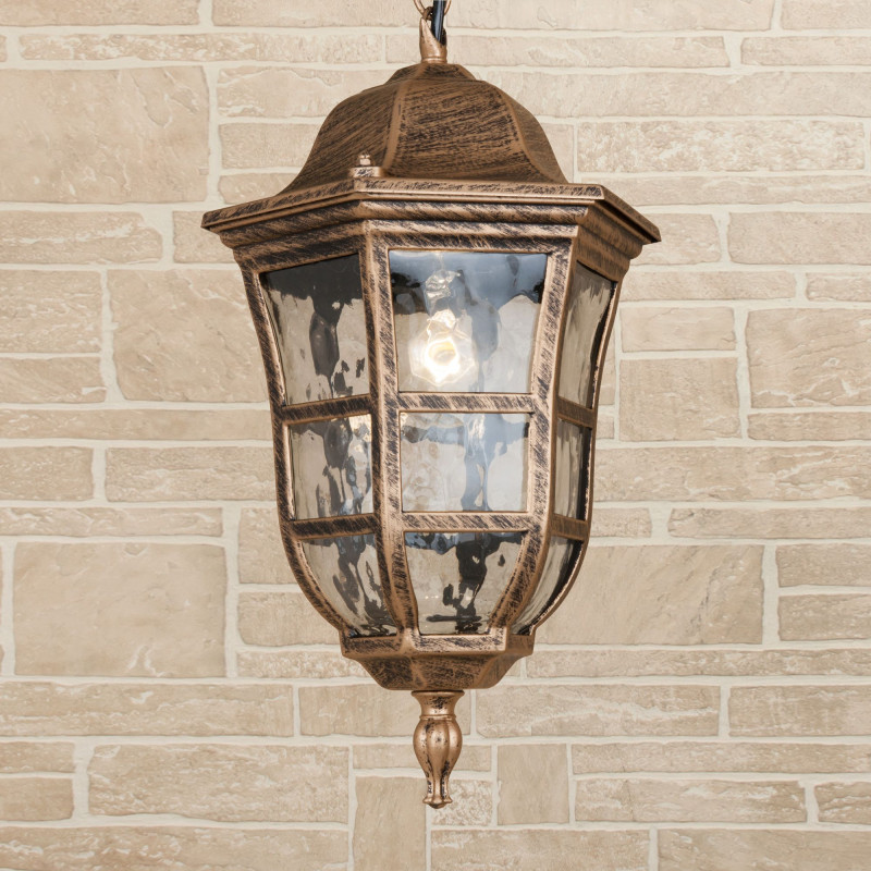 Подвесной уличный светильник Elektrostandard Dorado H черное золото (GL 1013H)