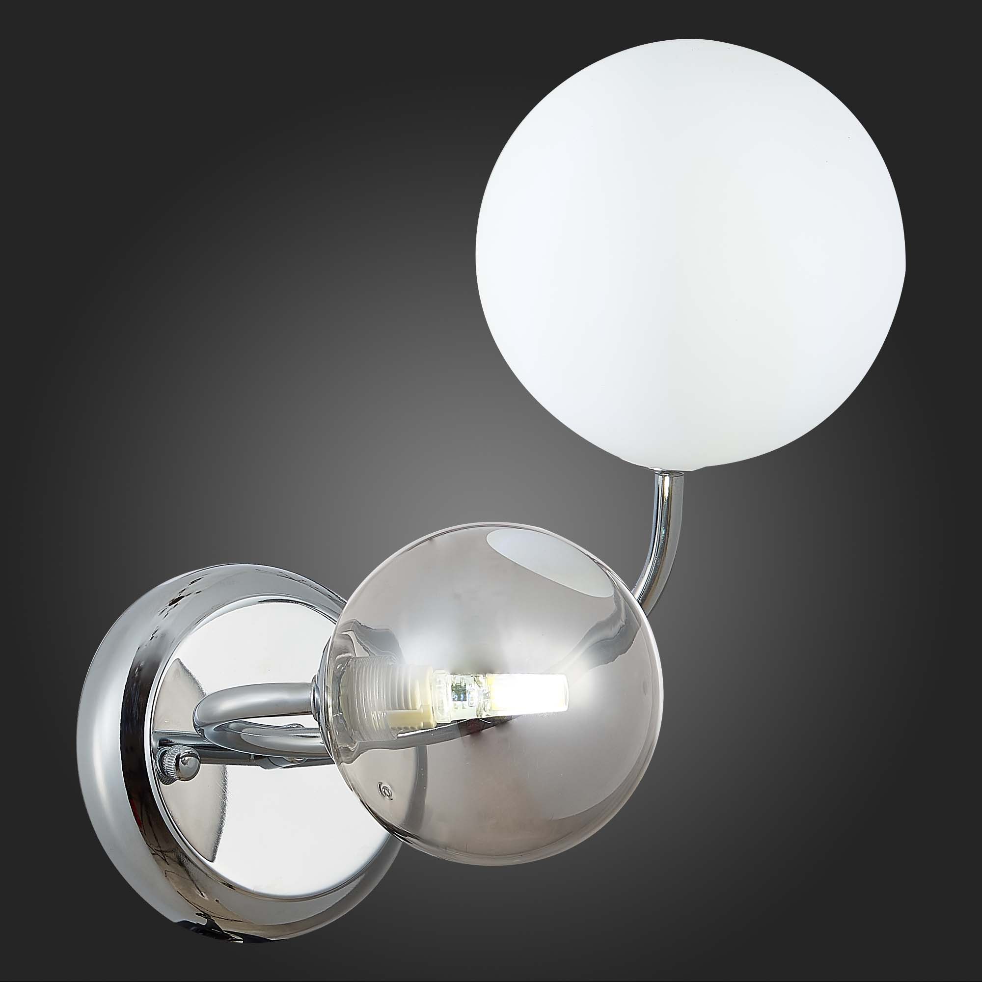 SLE220911-02 Светильник настенный Хром/Белый, Дымчатый G9 LED 2*5W FORMAE